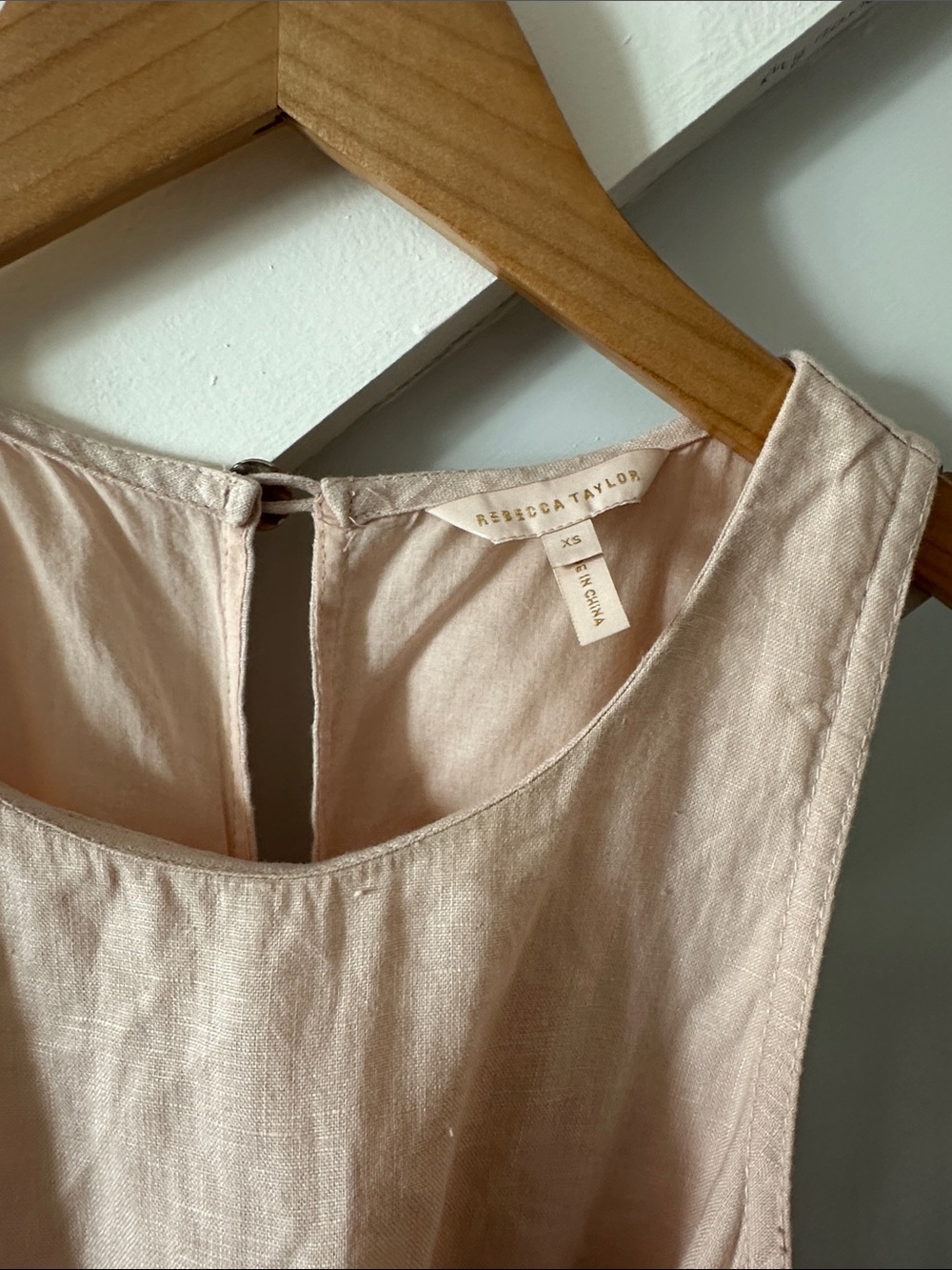Rebecca Taylor pink linen belted maxi dress XS - Picture 4 of 4